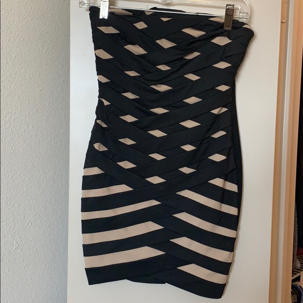 Black & Gold Mini Dress